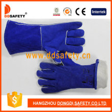 Welding Blue Cow Split Working Gloves